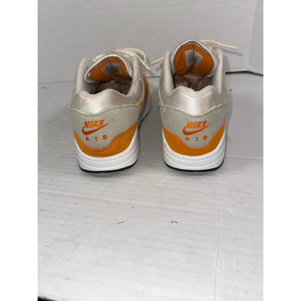 Nike Air‎ Max 1 Magma Orange White Grey Mens Size 8 DC1454-101 Low Top Sneakers